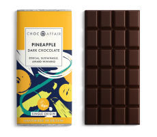 Dark chocolate with pineapple